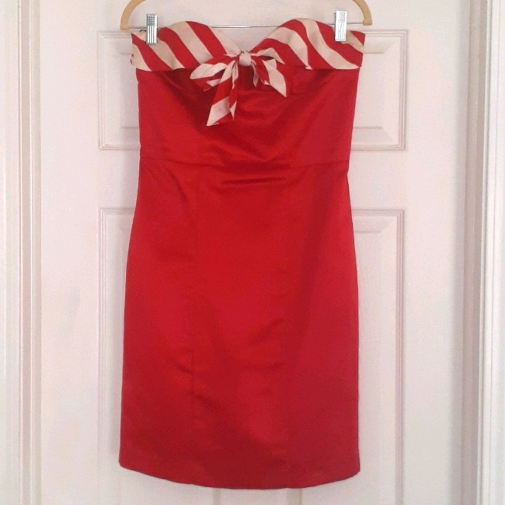 Betsey Johnson Candy Stripe pinup wiggle dress
